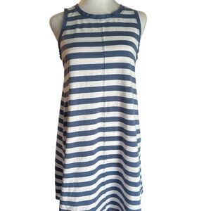 GAP Sleeveless Mini Swing Dress Womens Size S Blue White Striped Relaxed Fit